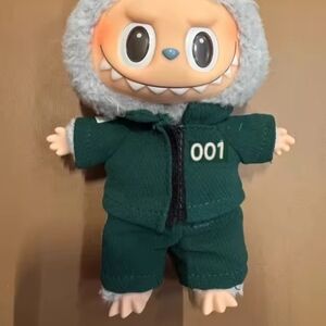 Green Doll with Gray Hooded Outfit